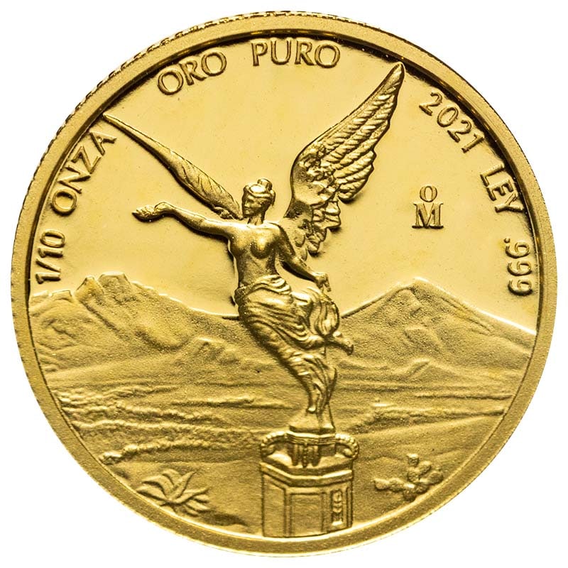 2021 1/10 oz Mexican Gold Libertad Coin (BU)