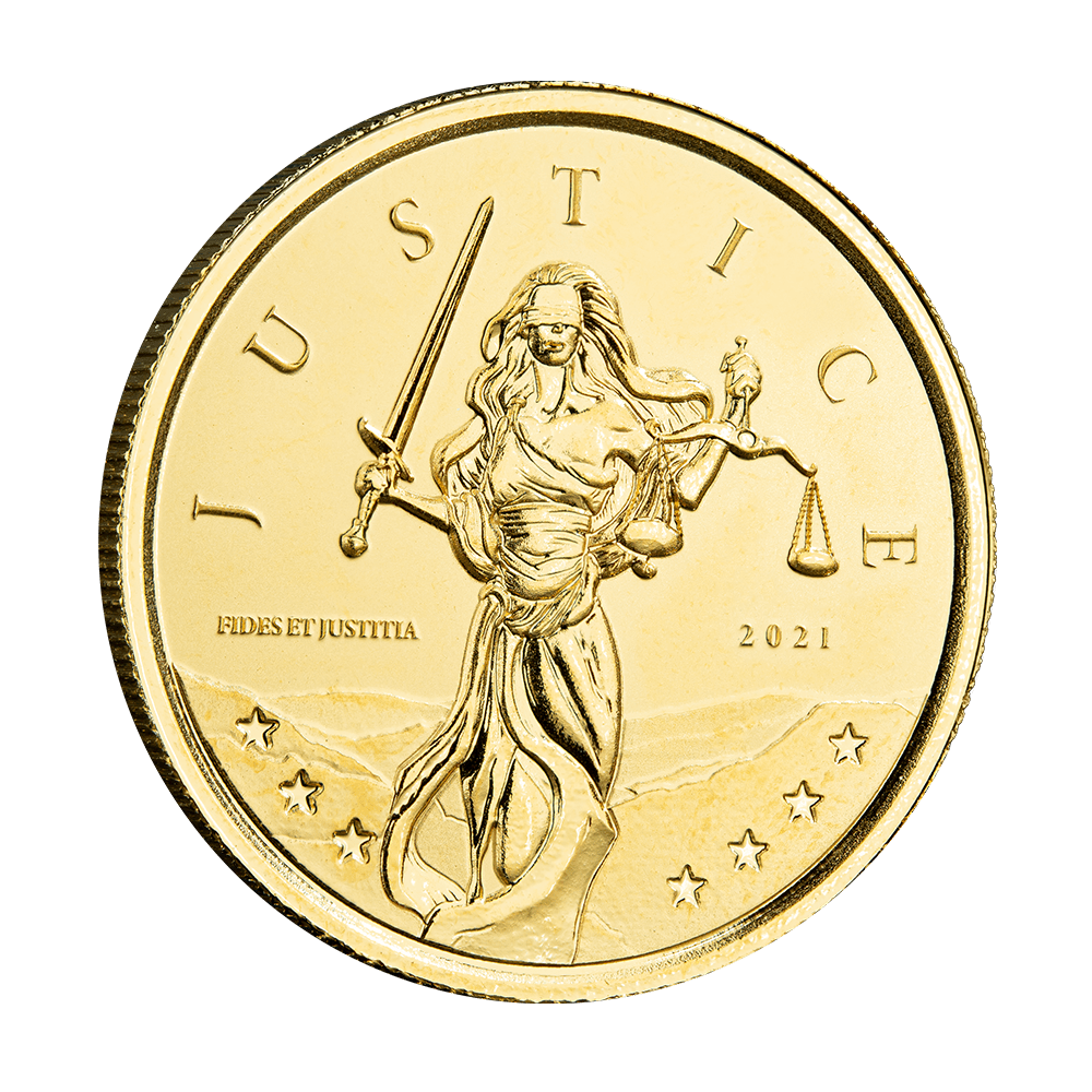 2021 1 oz Lady Justice Gold Coin