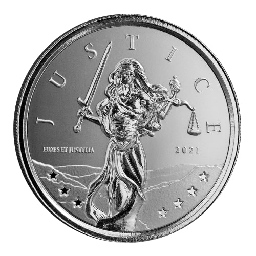 2021 1 oz Lady Justice Silver Coin