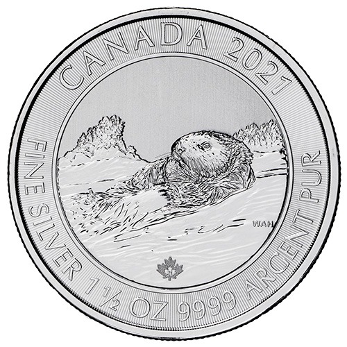 2021 1.5 oz Otter Silver Coin