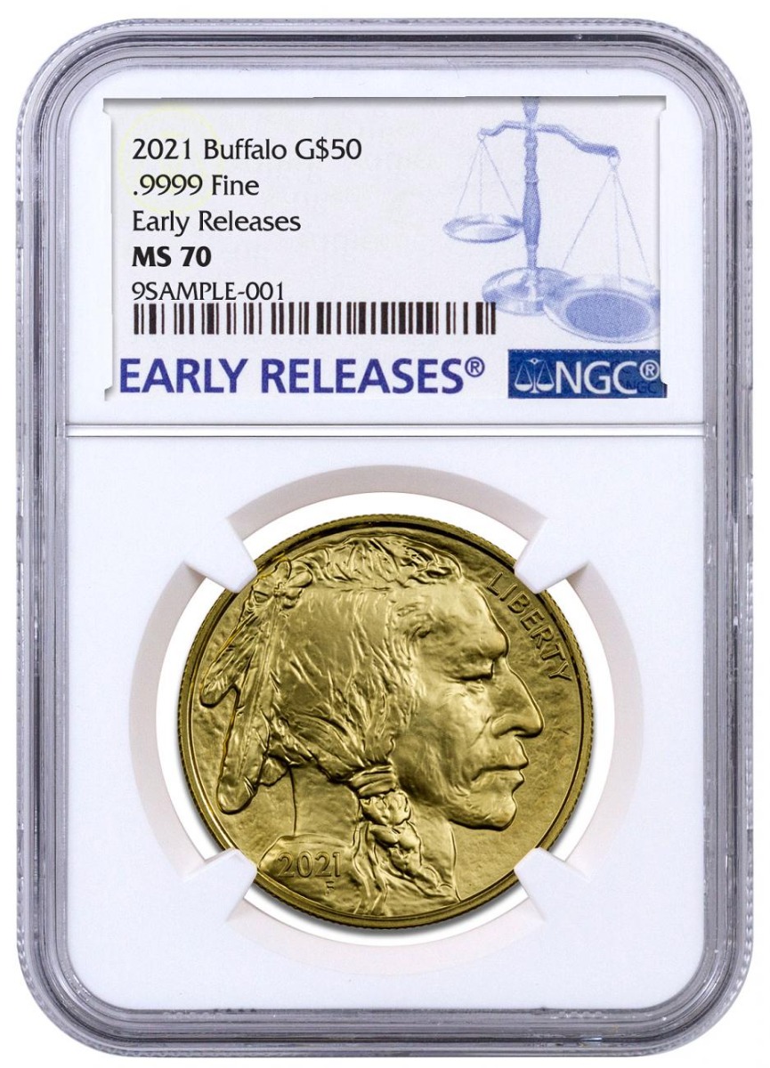 2021 US Gold Buffalo NGC MS-70 Early Release 1 oz Coin