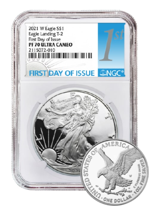 2021 NGC PR-70 First Day Of Issue Type 2 American Silver Eagle Proof