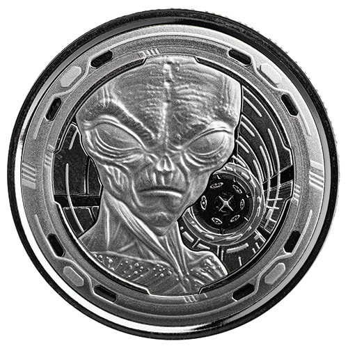 2022 1/2 oz Ghana Alien Proof-like Silver Coin