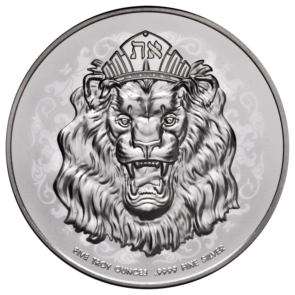 2022 5 oz Roaring Lion Silver Coin - High Relief
