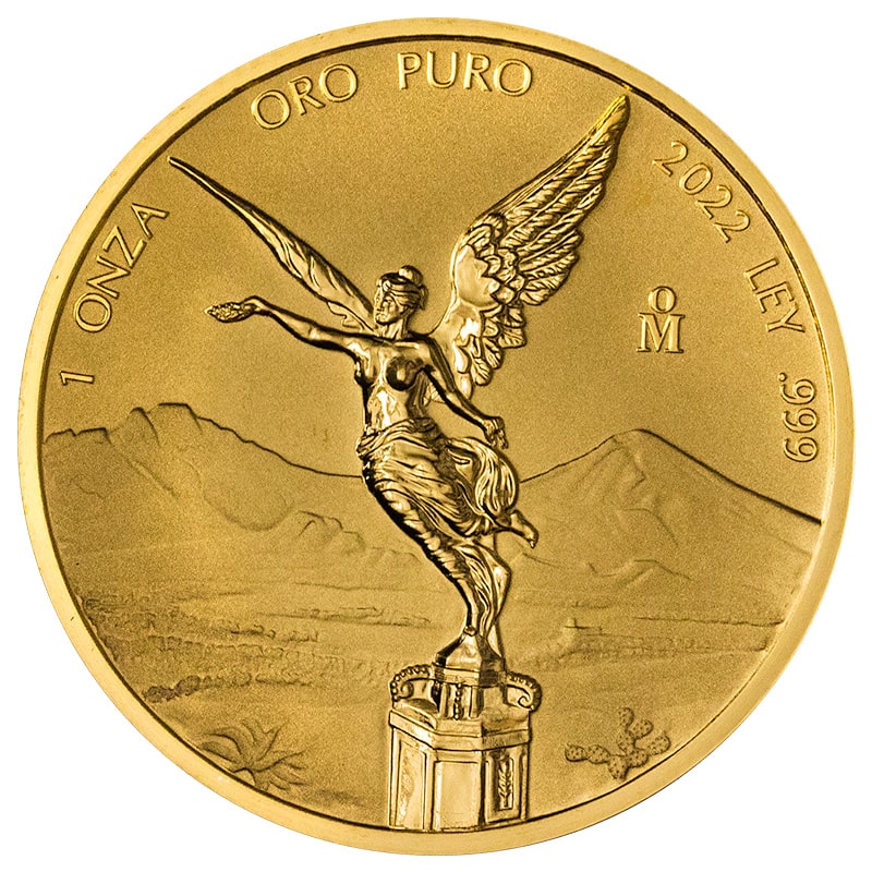 2022 1 oz Mexican Gold Libertad Reverse Proof Coin