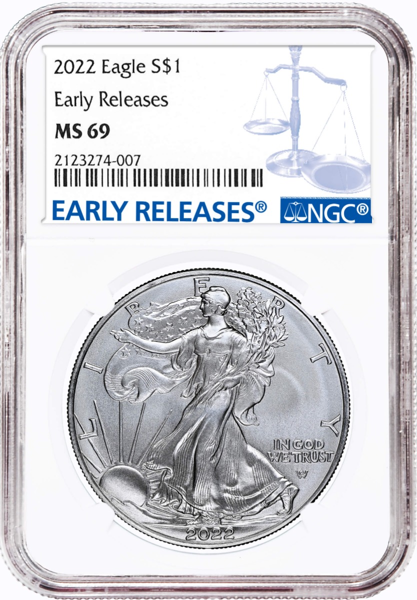 2022 NGC MS-69 Early Releases American Silver Eagle