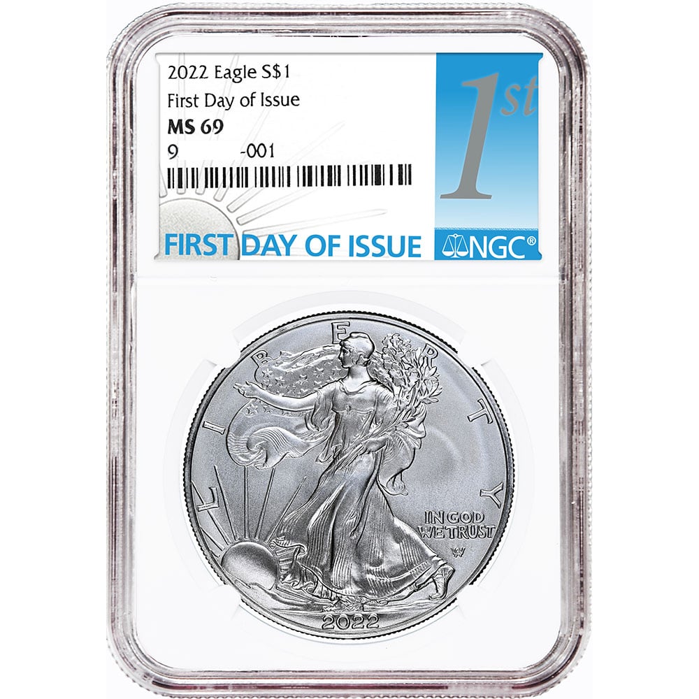 2022 NGC MS-69 First Day Of Issue American Silver Eagle