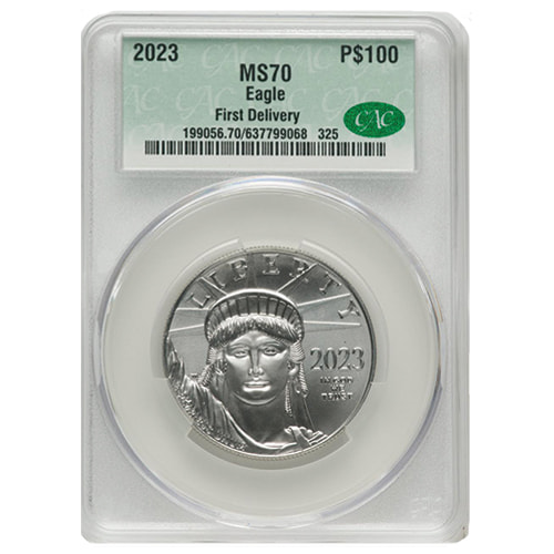2023 1 oz American Platinum Eagle Coin CAC MS-70 First Delivery