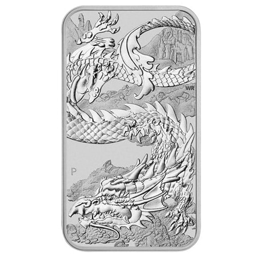 2023 1 oz Dragon Rectangular Silver Coin