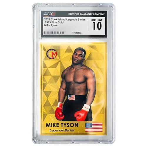 2023 CGC-10 0.5 Gram Celebrity Mint Mike Tyson Gold Trading Coin - Legends Series
