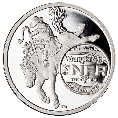2023 1 oz NFR Pro Rodeo Commemorative Silver Round