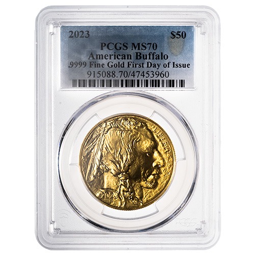 2023 PCGS MS-70 First Day of Issue 1 oz American Gold Buffalo Coin