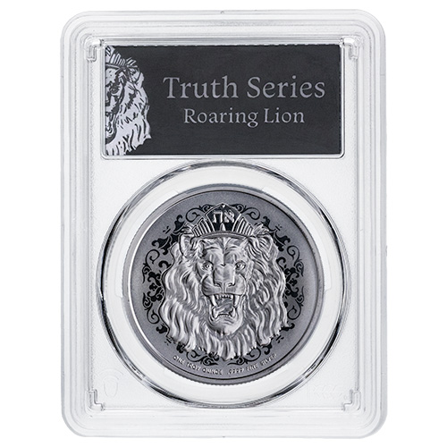 PCGS MS-70 First Strike 2024 1 oz Roaring Lion Silver Coin