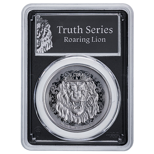 PCGS MS-70 First Strike Black Core 2024 1 oz Roaring Lion Silver Coin (Only 100 Made)
