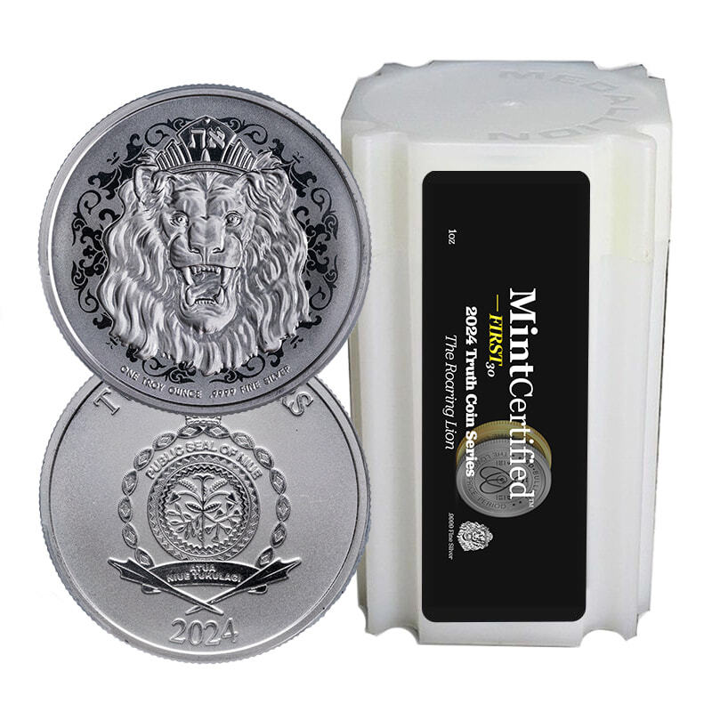 2024 1 oz Silver Roaring Lion MintCertified™ FIRST30 | Sealed Tube