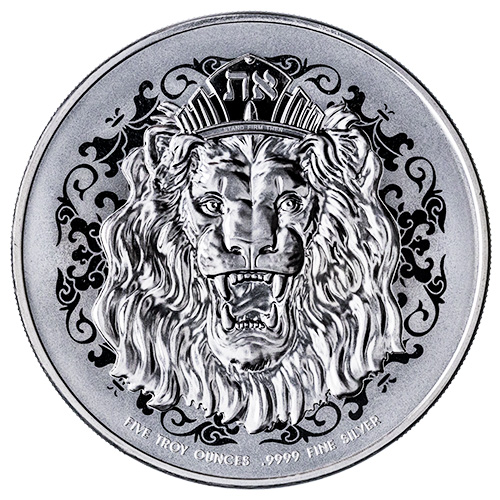 2024 5 oz Roaring Lion High Relief Silver Coin BU