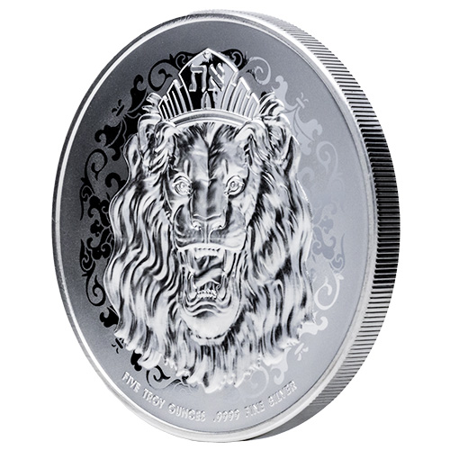 5オンス希少銀貨　2021 5 OZ NIUE ROARING LION 2024-silver-roaringlion-5oz-