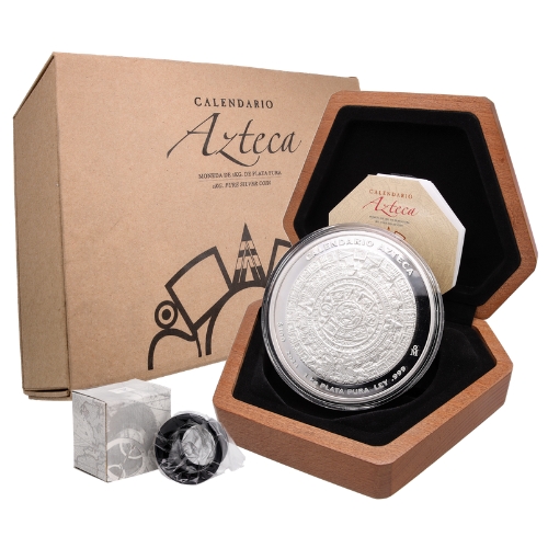 2024 1 Kilo Mexican Aztec Calendar Silver Coin