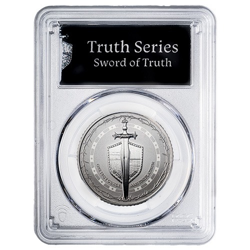 2024 PCGS PR-70 First Strike 1 oz Sword of Truth Reverse Proof Platinum Coin
