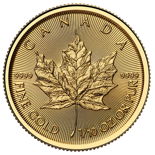 2025 1/10 oz Canadian Gold Maple Leaf Coin BU