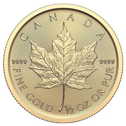 2025 1/2 oz Canadian Gold Maple Leaf Coin BU