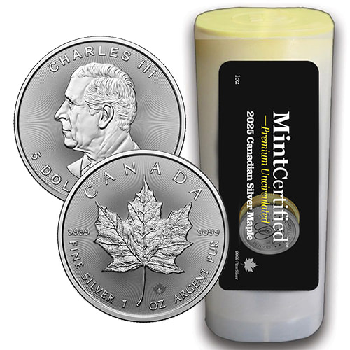 2025 1 oz Silver Maple Leaf MintCertified™ Premium Uncirculated | Sealed Tube