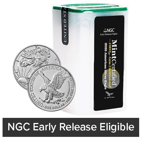2025 Silver Eagle NGC & SD Bullion MintCertified™ FIRST30 | Sealed Tube of 20 Coins