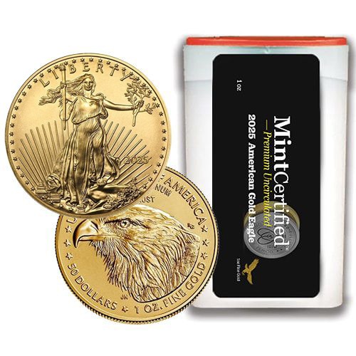 2025 1 oz American Gold Eagles MintCertified™ Premium Uncirculated | Sealed Tube