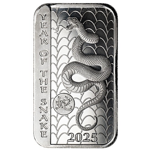 2025 1 oz Year of the Snake Silver Bar
