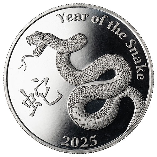 2025 1 oz Year of the Snake Silver Round