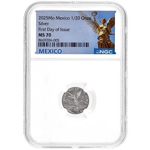 Buy 2025 NGC MS-70 First Day of Issue 1/20 oz Mexican Silver