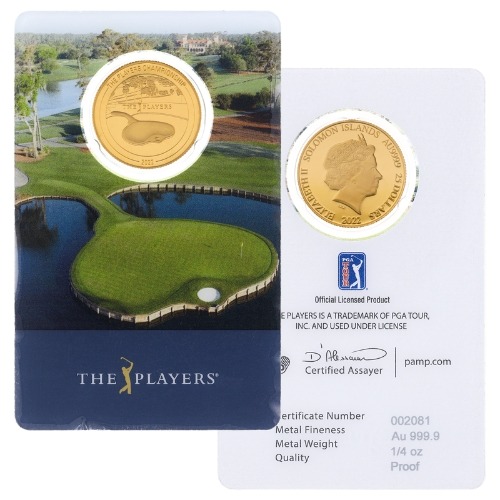 2022 1/4 oz PAMP Suisse Gold The Players Championship Proof Coin