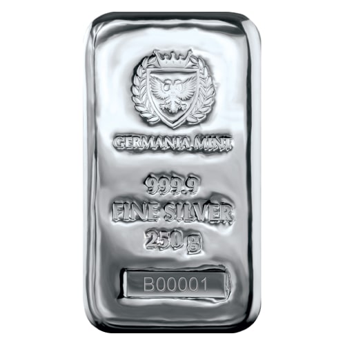250 Gram Germania Mint Silver Bar