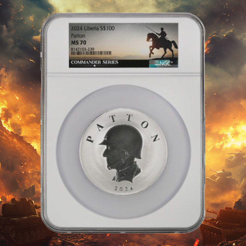 2024 5 oz NGC MS-70 Patton Silver Coin - Commander Series