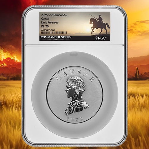 2025 NGC PL-70 5 oz Caesar Silver Coin - Commander Series