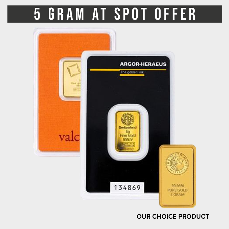 5 gram Gold Bar at Spot Offer