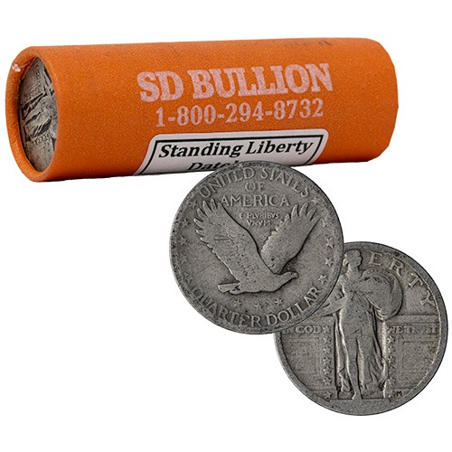 $10 Face - 90% US Silver Standing Liberty Quarters - Dateless