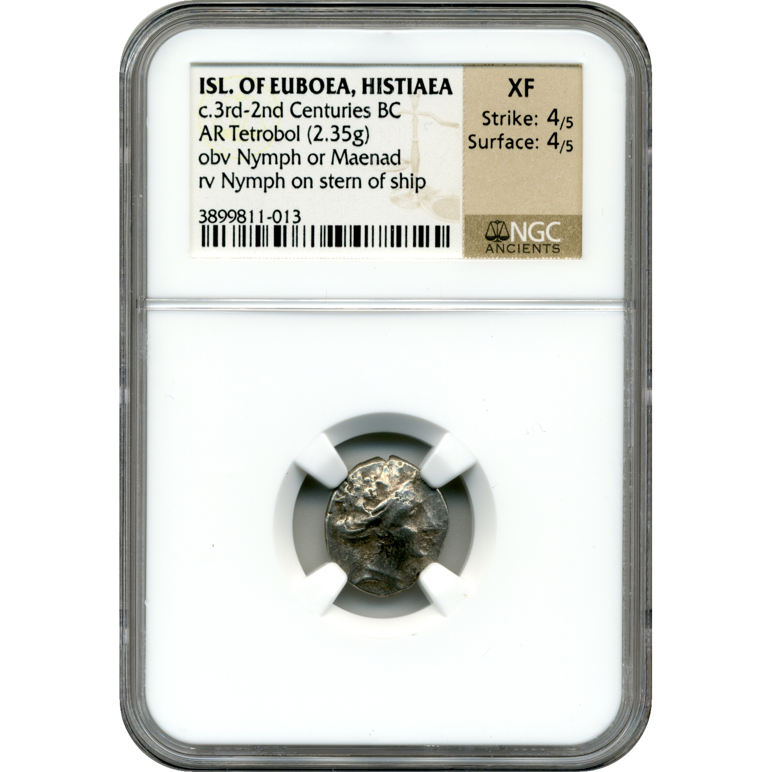 Isle of Euboea, Histiaea AR Tetrobol 3rd-2nd Centuries BC - NGC XF