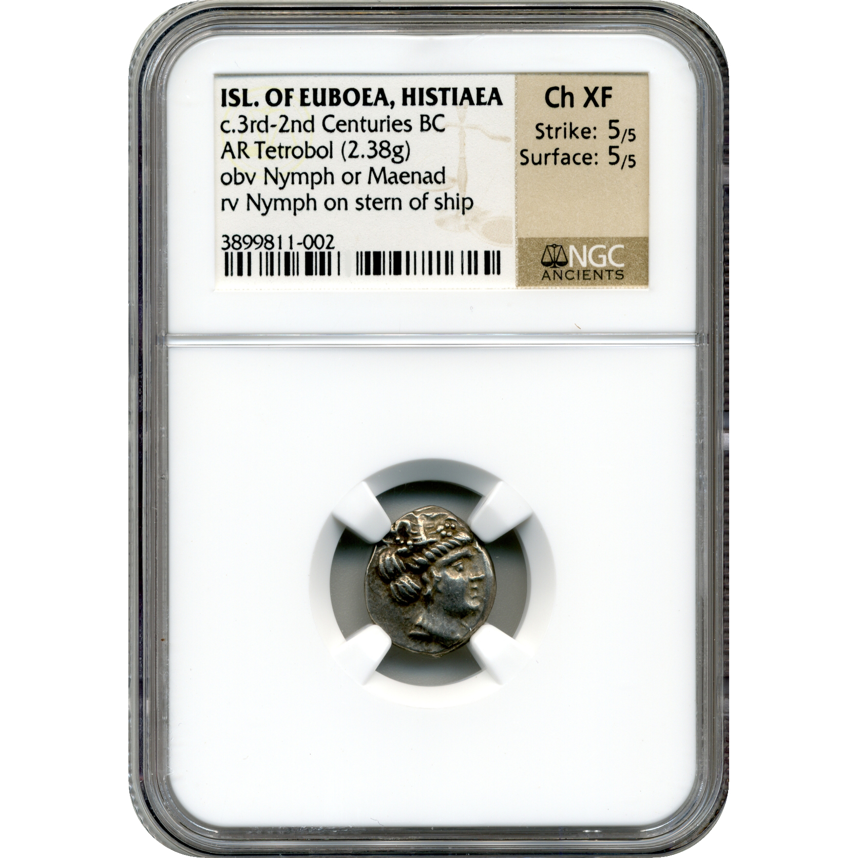 Isle of Euboea, Histiaea AR Tetrobol 3rd-2nd Centuries BC - NGC Ch XF