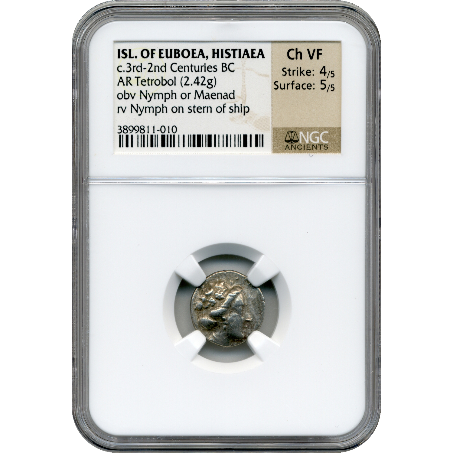 Isle of Euboea, Histiaea AR Tetrobol 3rd-2nd Centuries BC - NGC Ch VF