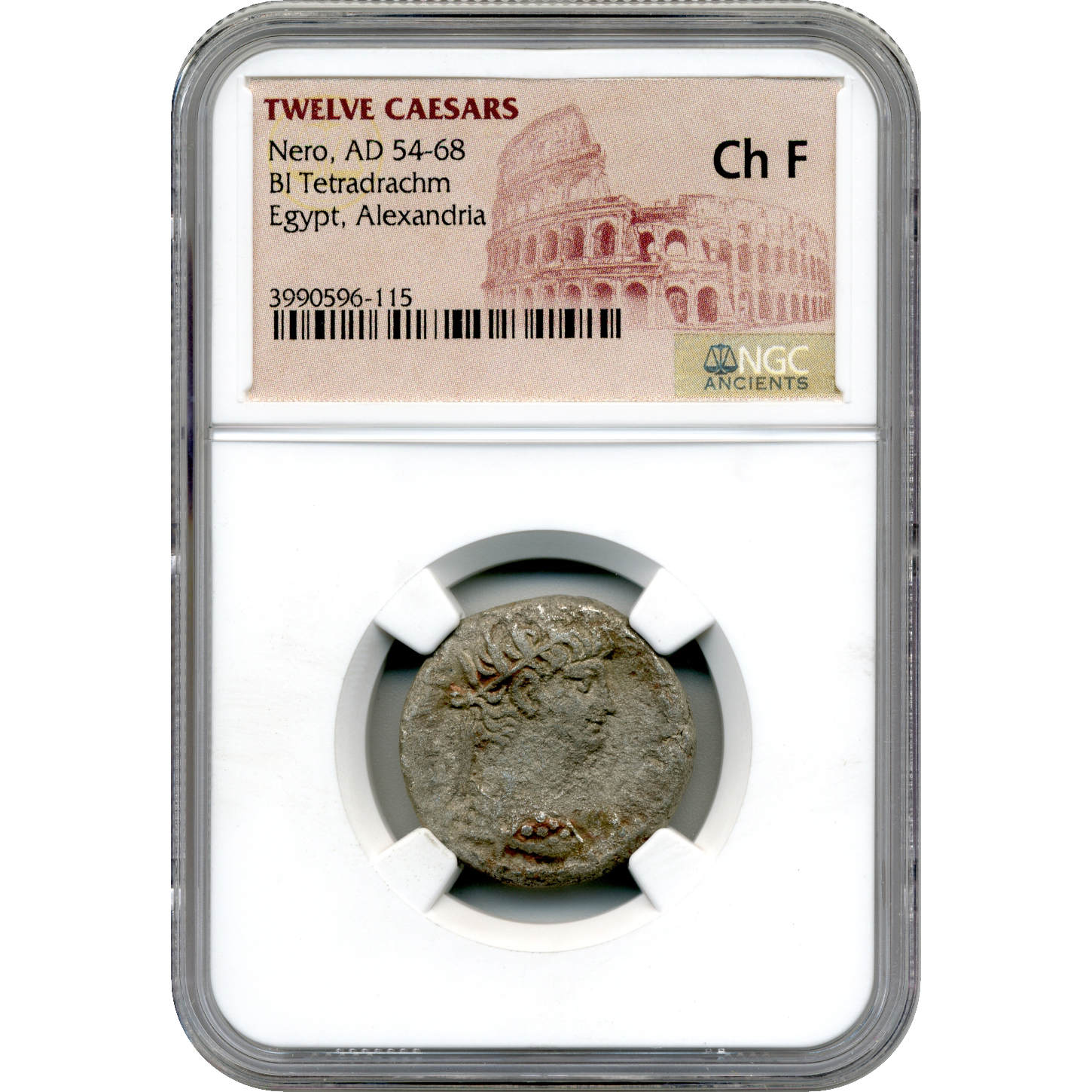 Twelve Caesars Nero BI Tetradrachm AD 54-68 - NGC Ch F