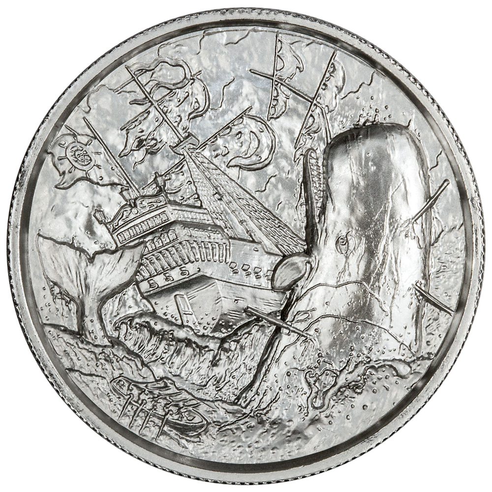 White Whale Privateer Ultra High Relief Silver Round 2 oz