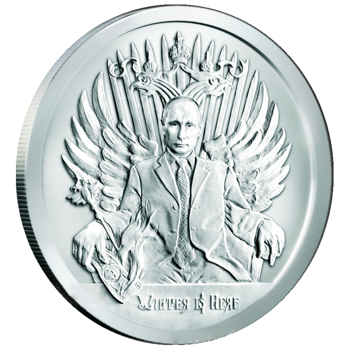2017 Vladamir Putin Silver Shield Winter Is Here 3 x 1 oz Copper Rounds