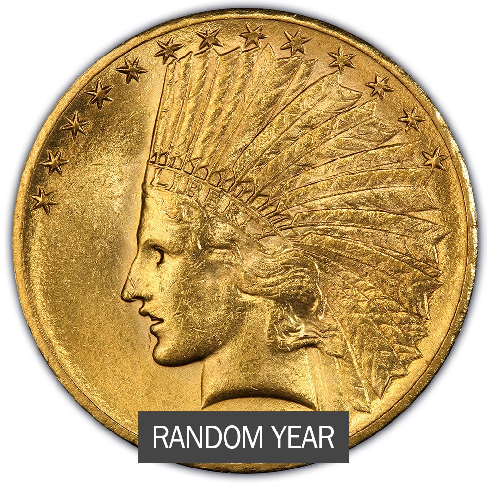 $10 Indian Eagle Gold Coin BU - Random Year