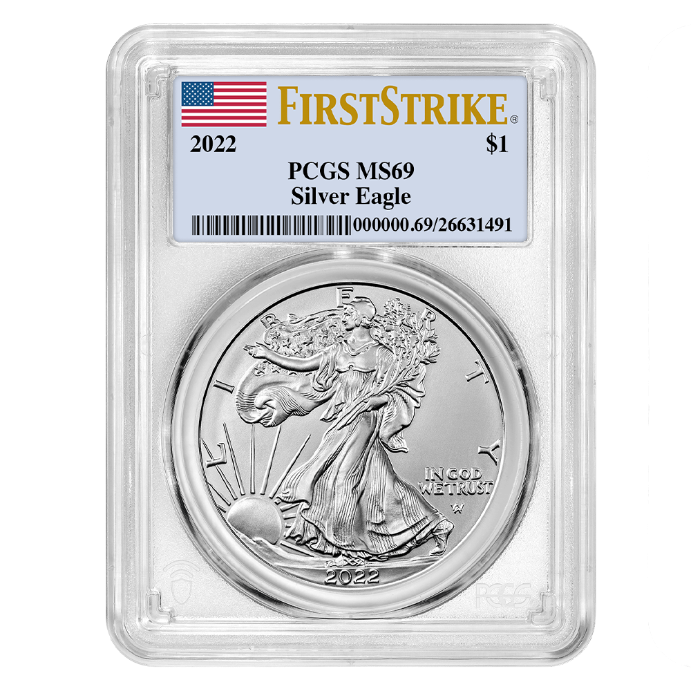 2022 PCGS MS-69 First Strike American Silver Eagle
