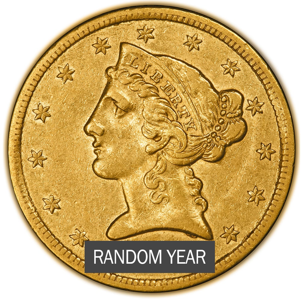 Uncirculated Liberty Half Eagle Gold Coins