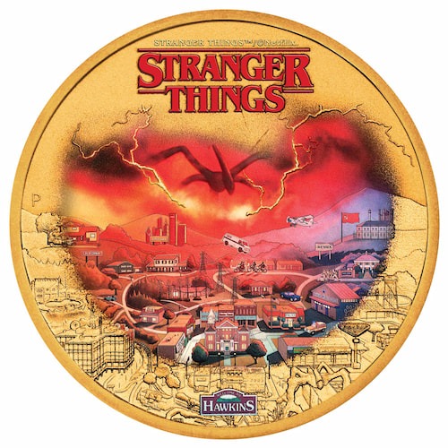 2026 Stranger Things - “Hawkins” Gold Plated Colorized Collector Coin