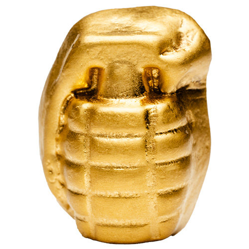 1 oz Bison Bullion Grenade Gold Piece