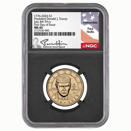 Buy 2026-P US Trump Dollar 4th Privy NGC MS-65 FDOI Paul Hollis