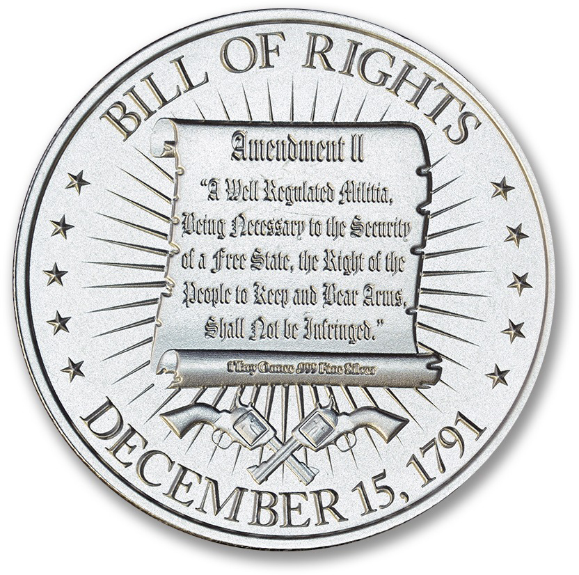 1 oz Bill of Rights Silver Round